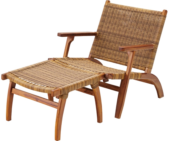 東谷 アームチェア&オットマン ブラウン NRS-423 1個（ご注文単位1個）【直送品】