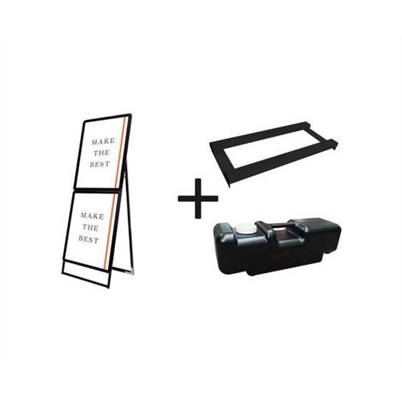 常磐精工 ポスターグリップスタンド看板コンビ(屋外用) B2B2片面ブラック ウエイトアーム・水タンクセット PGSKC-B2B2KB-G-3SET 1個（ご注文単位1個）【直送品】