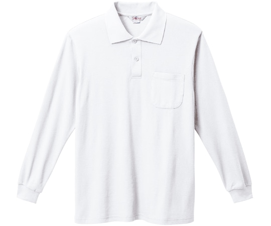 三愛 長袖ポロシャツ ホワイト M 8100 1着（ご注文単位1着）【直送品】
