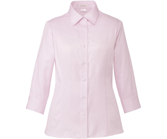 カーシーカシマ ENJOY シャツブラウス FINE KERSEY ピンク 15号 ESB593 1枚（ご注文単位1枚）【直送品】