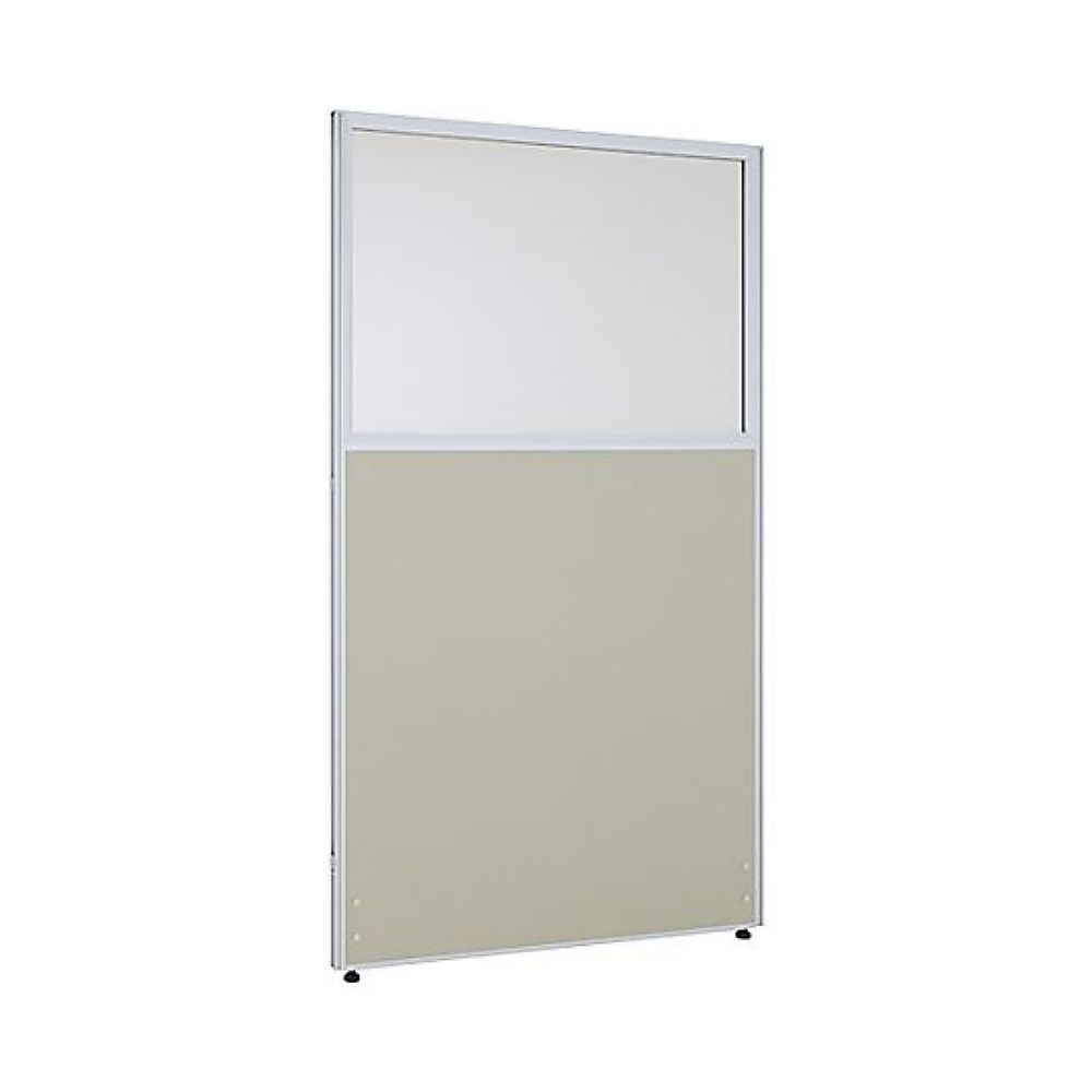 カグクロ クロス上部ポリカローパーテーション ライトグレー H1600×W900mm PPN0916-LG 1台(ご注文単位1台)【直送品】