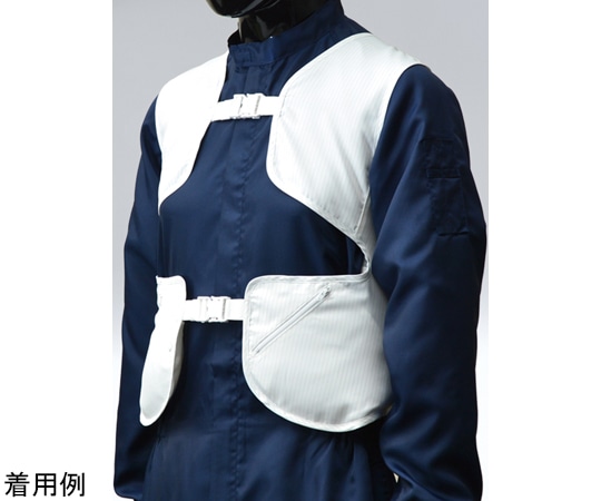 アズワン クリーンルーム用ファンジャケット(簡易ベスト型)セット品 FA(S~L) 3J1131-KW FA/A-72132/A-72126 1セット (ご注文単位1セット)【直送品】