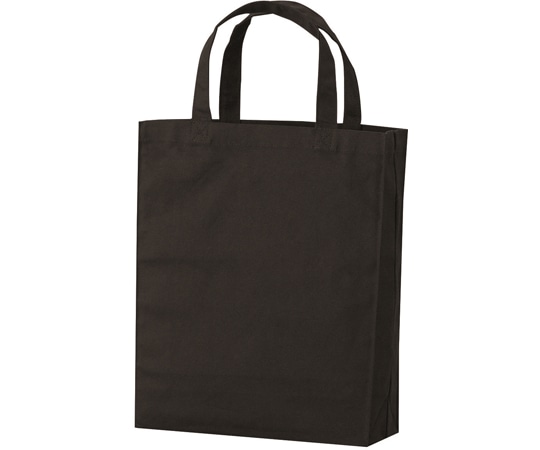 丸玉工業 厚手コットンバッグ A4マチ付(ブラック)100枚入  1ケース(ご注文単位1ケース)【直送品】