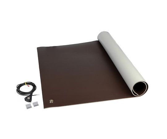 DESCO 静電導電性カラーマット 茶色 61cm×1.2m 3048(1個)付き 8211 1セット (ご注文単位1セット)【直送品】