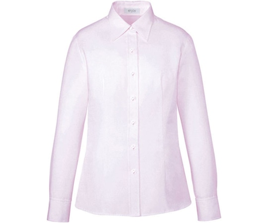 カーシーカシマ ENJOY 長袖シャツブラウス LIGHT SHADOW PIQUE クリアピンク 19号 EWB658 1枚（ご注文単位1枚）【直送品】