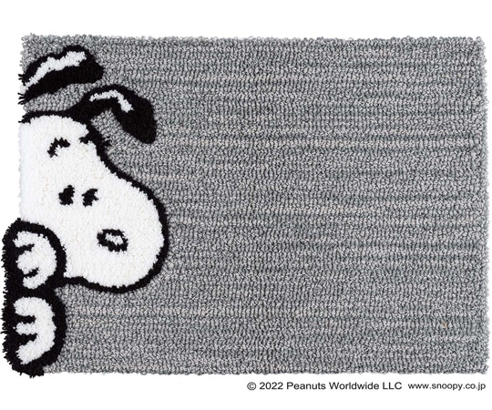 スミノエ PEANUTS マット チラリ 45×65cm グレー 14302268 1枚（ご注文単位1枚）【直送品】