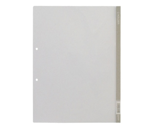 キングジム Lホルダー A4縦 2穴 見出し色:灰 730 1枚(ご注文単位1枚)【直送品】