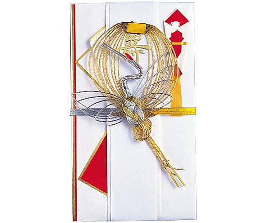 マルアイ 祝儀袋 中金 銀鶴 短冊3枚入 キ-623 1枚(ご注文単位1枚)【直送品】