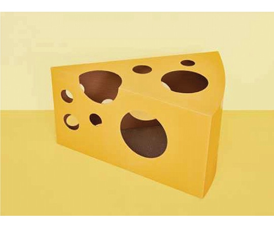 ペットアイ 爪とぎハウス チーズボックス型  1個（ご注文単位1個）【直送品】