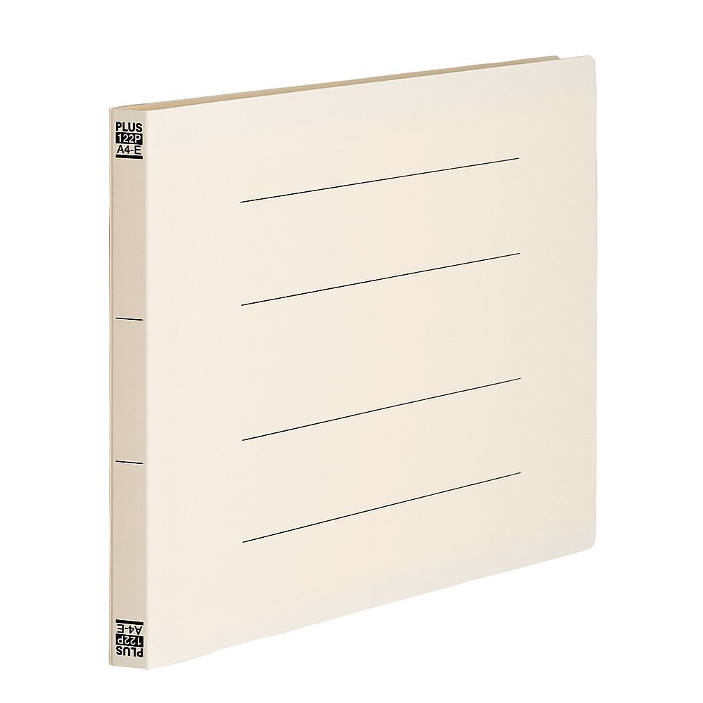 プラス PPフラットファイル A4E アイボリー 1冊 No.122P 1冊(ご注文単位1冊)【直送品】