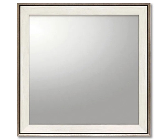 ユーパワー デコラティブ 大型ミラー ナチュラル｢正方形(ホワイト)｣ BM-14061 1個（ご注文単位1個）【直送品】