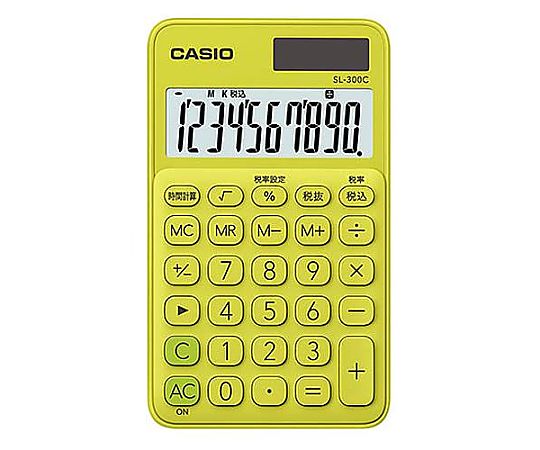 カシオ 10桁 手帳型計算機(ライムグリーン) EA761GA-16 1個(ご注文単位1個)【直送品】