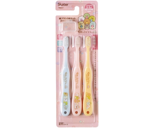 スケーター 園児用歯ブラシ3P キャップ付 すみっコぐらし 1個(3本入) TB5ST 1個(ご注文単位1個)【直送品】