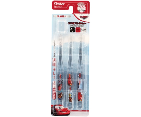 スケーター クリア歯ブラシ3本セット カーズ23 TBCR5T 1個(ご注文単位1個)【直送品】
