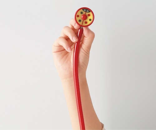 Arno ゼラメド聴診器 コスモリット（ダブルタイプ） 小児用 レッド てんとう虫柄 KO1 1本（ご注文単位1本）【直送品】