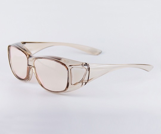 アズワン アイケア対策用オーバーグラス 通常 クリアブラウン JY-08BCPC 1個（ご注文単位1個）【直送品】