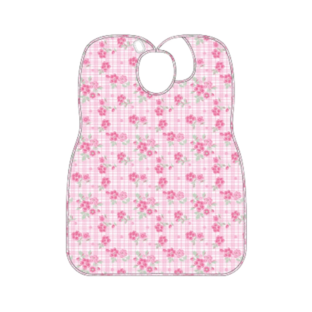 ニシキ（シニア・介護用品） 大人用食事エプロン 花柄 ピンク P9690-P 1枚（ご注文単位1枚）【直送品】