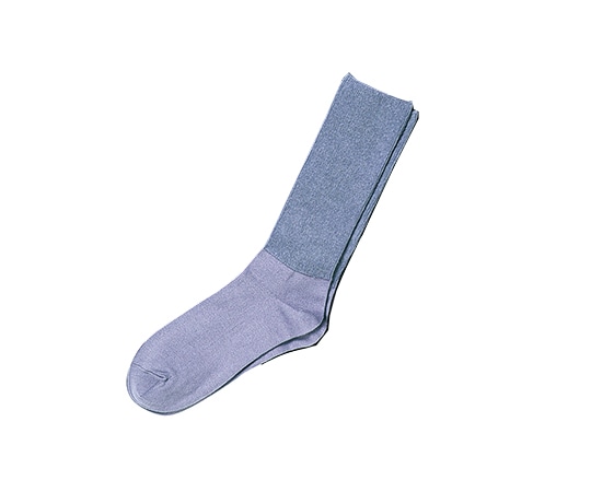 神戸生絲 ふくらはぎ楽らくすべり止めソックス 紳士 春夏用 ミドルグレー 5957 ミドルグレー 1足（ご注文単位1足）【直送品】