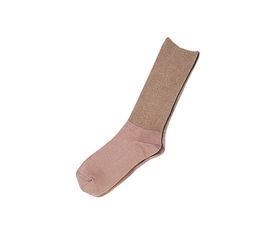 神戸生絲 ふくらはぎ楽らくすべり止めソックス 紳士 春夏用 ダークブラウン 5957 ダークブラウン 1足（ご注文単位1足）【直送品】