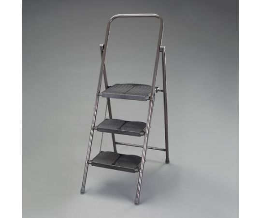 アズワン 0.69m/3段 踏台（スチール製/ワイド天板） EA903RD-3B 1台（ご注文単位1台）【直送品】