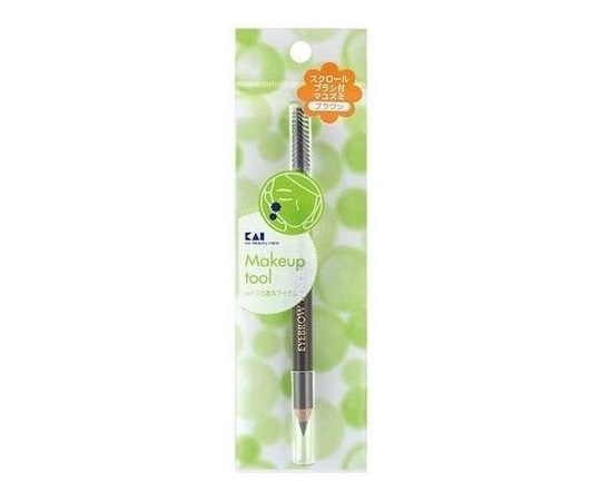 貝印 スクロールブラシ付マユズミ ブラウン HL0309 1本（ご注文単位1本）【直送品】