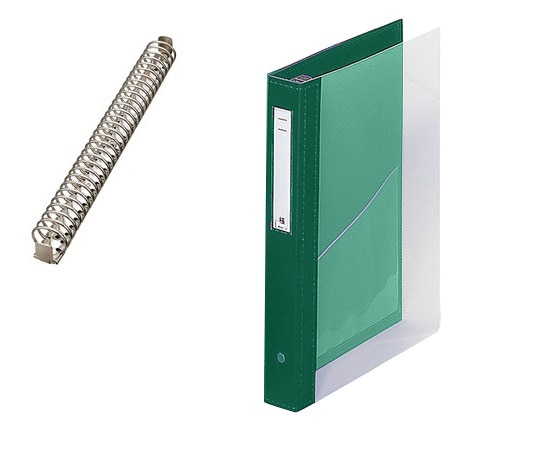 LIHITLAB カルテブック（クリヤー） 30穴タイプ グリーン HB448-3 1冊（ご注文単位1冊）【直送品】