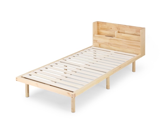 アイリスオーヤマ 宮付き高耐荷重すのこベッド ナチュラル S HWBM-S 1台（ご注文単位1台）【直送品】