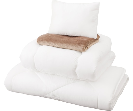 アイリスオーヤマ 抗菌防臭カバー付き布団 8点セット ブラウン KFS-U8S 1セット(ご注文単位1セット)【直送品】