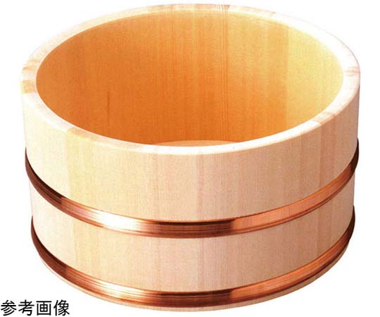 ヤマコー ひのき湯桶 銅タガ 丸型 #82463 1個（ご注文単位1個）【直送品】