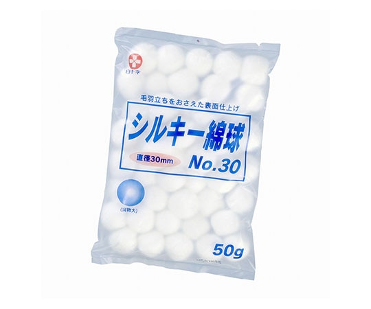 白十字 シルキー綿球 No.30 50g入×10袋 16075 1ケース（ご注文単位1ケース）【直送品】