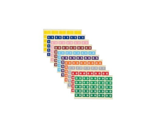 LIHITLAB カラーナンバーラベル M 込 HK7753込 1組(10袋入) HK7753-コミ 1組(ご注文単位1組)【直送品】