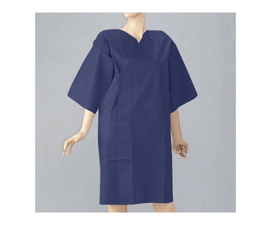 オオサキメディカル オオサキ検診衣 No.1 前開きタイプ（マジックテープ） 丈96cm 1枚入 51201 1枚（ご注文単位1枚）【直送品】