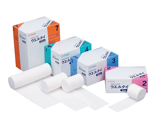 オオサキメディカル ウエルタイ 4号 10cm×4.5m 6巻入（個包装） 40502 1箱（ご注文単位1箱）【直送品】
