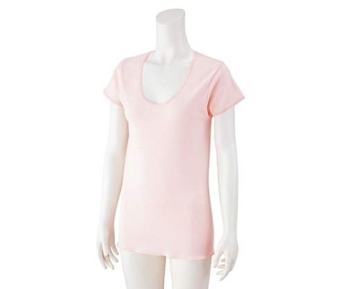 ケアファッション 婦人3分袖シャツ(2枚組) ピーチ LL 38061 1組(ご注文単位1組)【直送品】