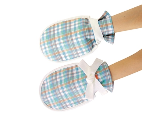 ケアファッション まもっ手 チェック柄（両手） チェック 38460 1組（ご注文単位1組）【直送品】