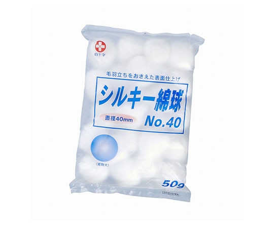 白十字 シルキー綿球 No.40 50g入×10袋 16076 1ケース（ご注文単位1ケース）【直送品】