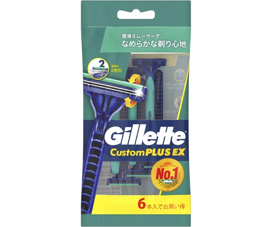P&G ジレットカスタムプラスEX(首振式) CPX-P6 6本×144パック入 100271 1ケース(ご注文単位1ケース)【直送品】