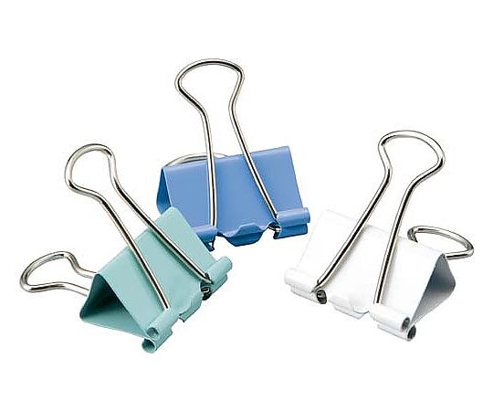 カウネット ダブルクリップ 青色ミックス 中25mm 10個入 4116-1173 1箱(ご注文単位1箱)【直送品】