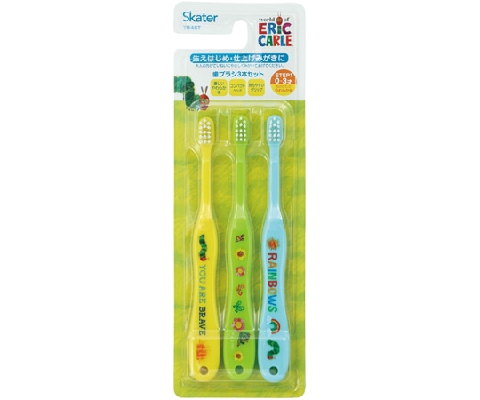 スケーター 乳児用歯ブラシ3P はらぺこあおむし23 1個（3本入） TB4ST 1個（ご注文単位1個）【直送品】
