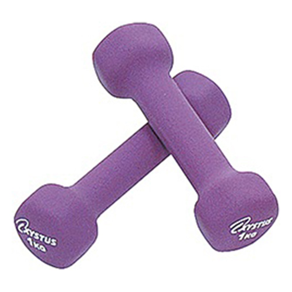 トーエイライト ラバーコートダンベル 1kg 1組（2本入） H-9055（紫） 1組（ご注文単位1組）【直送品】