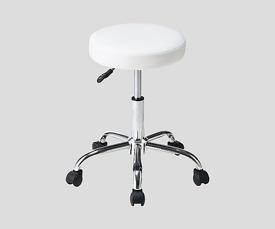 ストア・エキスプレス 昇降式ラウンドバースツール 座厚手タイプ ホワイト 61-436-67-1 1脚（ご注文単位1脚）【直送品】