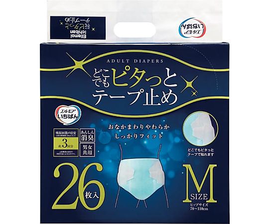 カミ商事 エルモアいちばん ピタッとテープ止め M26枚 474891 1パック(ご注文単位1パック)【直送品】