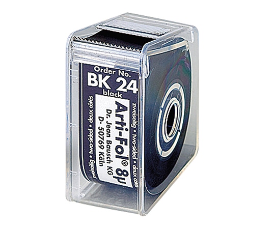 プレミアムプラスジャパン 8μ咬合紙アルティ・フォル ロールケース・両面 黒 BK24 1個(ご注文単位1個)【直送品】