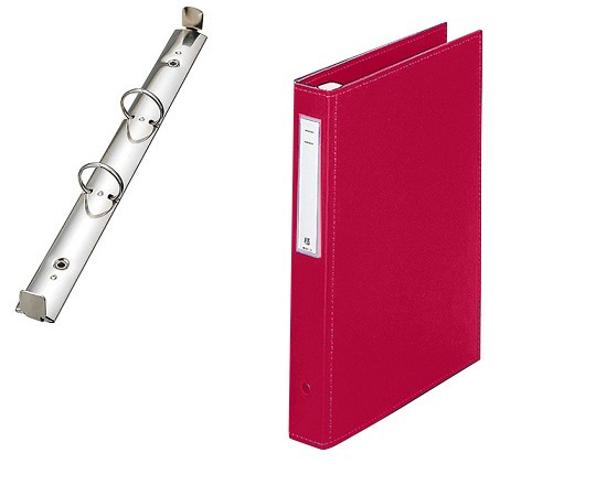 LIHITLAB カルテブック（スタンダード） 2穴タイプ レッド HB436-5 1冊（ご注文単位1冊）【直送品】