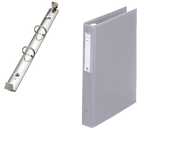 LIHITLAB カルテブック（スタンダード） 2穴タイプ シルバー HB436-6 1冊（ご注文単位1冊）【直送品】