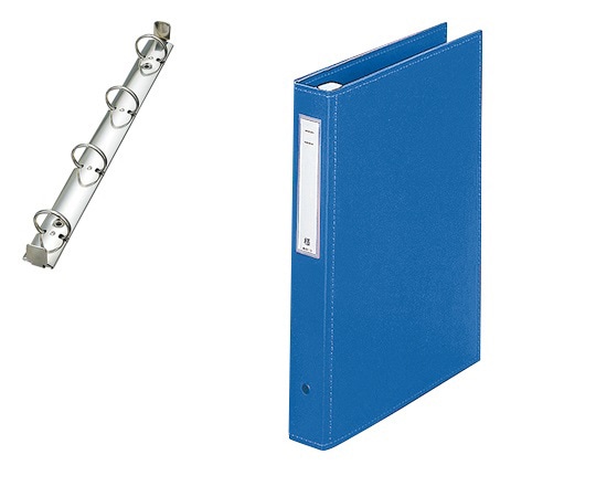 LIHITLAB カルテブック（スタンダード） 4穴タイプ ライトブルー HB437-2 1冊（ご注文単位1冊）【直送品】