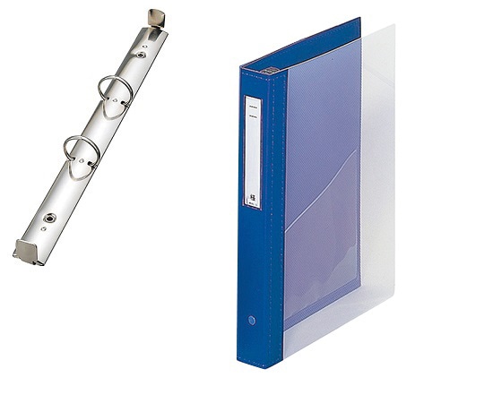 LIHITLAB カルテブック（クリヤー） 2穴タイプ ブルー HB446-1 1冊（ご注文単位1冊）【直送品】