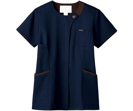 フォーク レディスジップスクラブ ダークネイビー×ブラウン S 7069SC-17 1枚（ご注文単位1枚）【直送品】