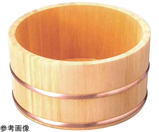 ヤマコー さわら湯桶 銅タガ 丸型 #82674 1個（ご注文単位1個）【直送品】