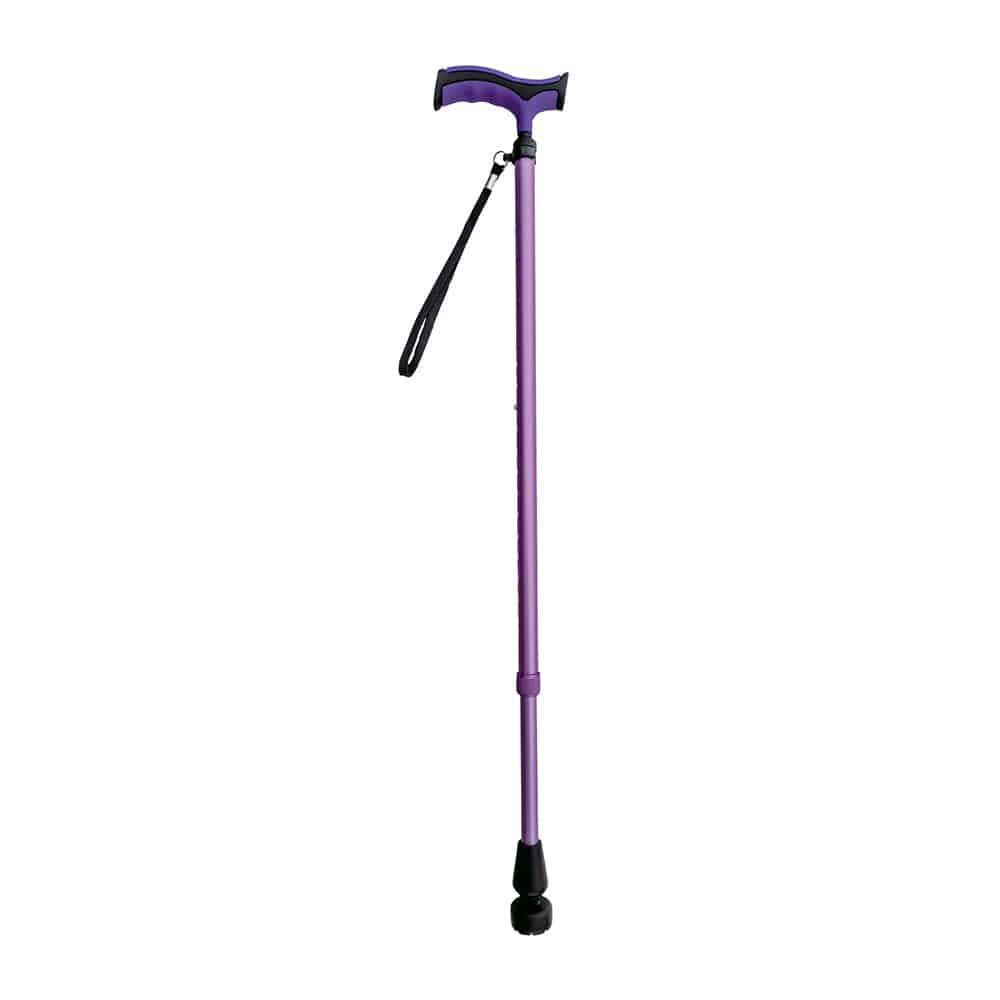 ひまわり リハケイン ピタッと接地（2段伸縮ステッキ）パープル V01501 1本（ご注文単位1本）【直送品】